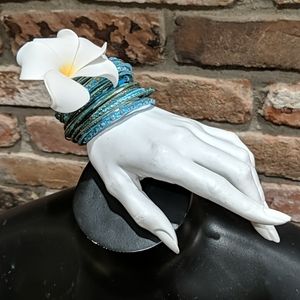 Sparkly Light Blue Bracelets